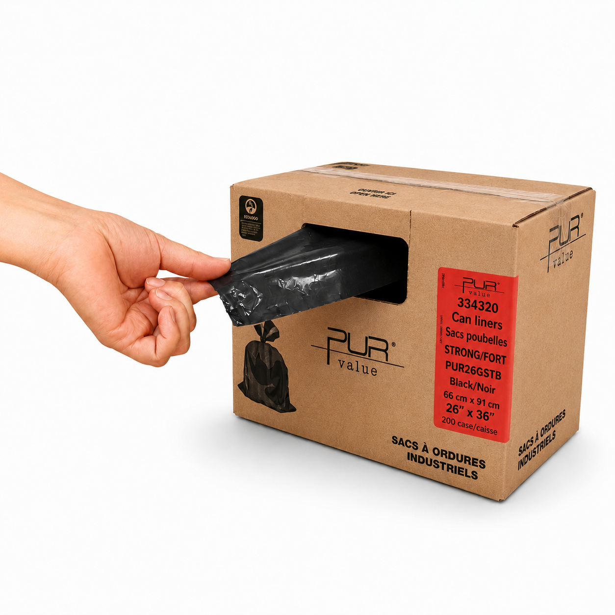 Sacs Poubelle – 26 x 36 (Fort) – Noir – 200 par caisse