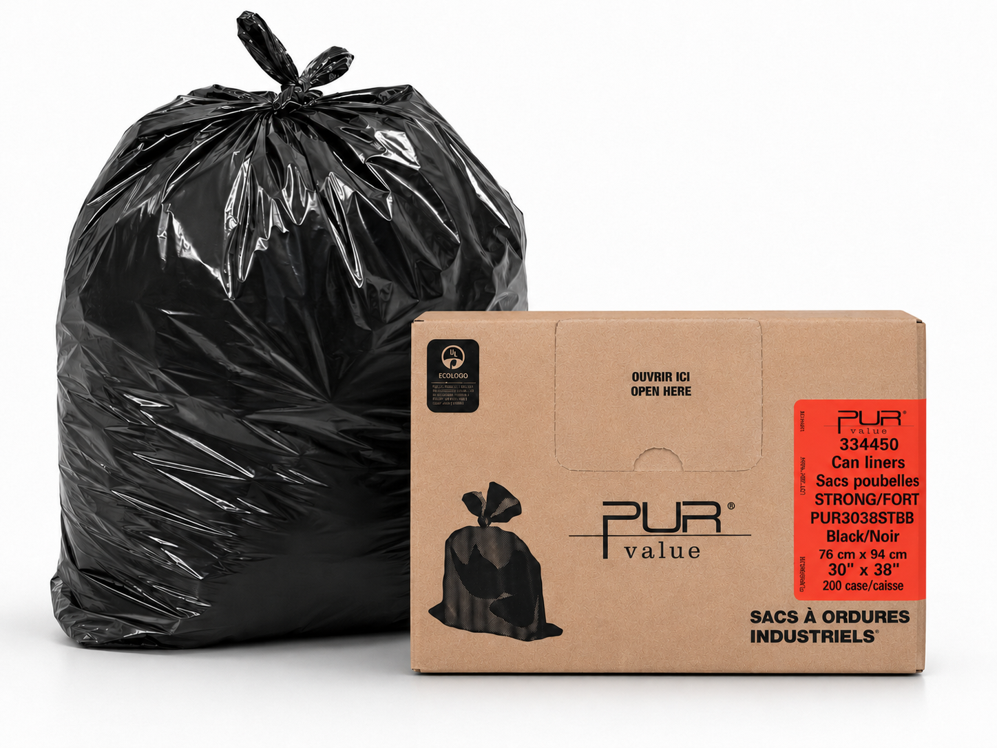 Garbage bags - 30 x 38 (Strong) - Black - 200 per case