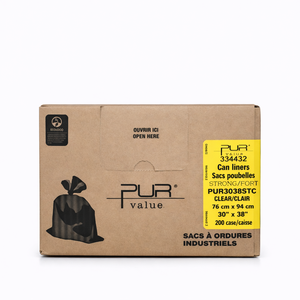 Clear Garbage/Recycling bags - 30 x 38 (Strong) - 200 per case