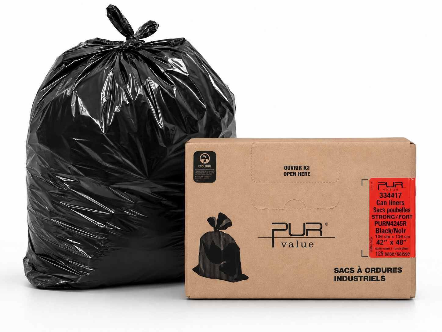 Garbage bags - 42 x 48 (Strong) - Black - 125 per case