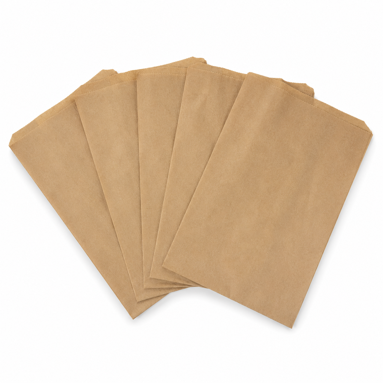 Sanitary Waxed Brown Bags - 7" x 4" x 10" - (500/cs) - Hospeco