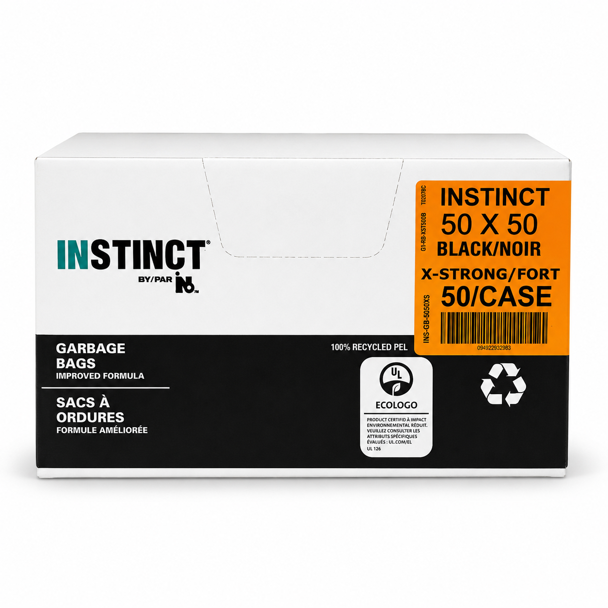 Garbage bags - 50 x 50 (Extra Strong) - Black - 50 per case