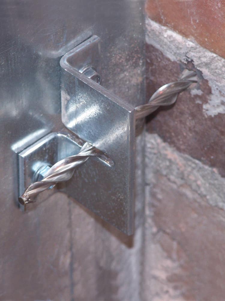 Facade-Tie System - Manzonry Anchors existing veneers - Wood or steel studs - Prosoco