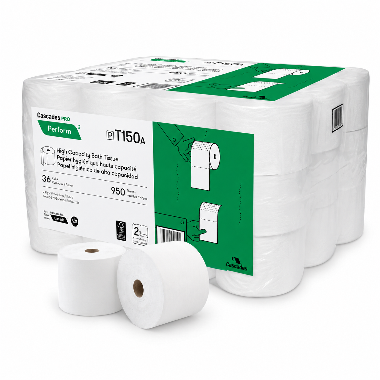 Cascades Pro Perform High Capacity Bathroom Tissue - T150
