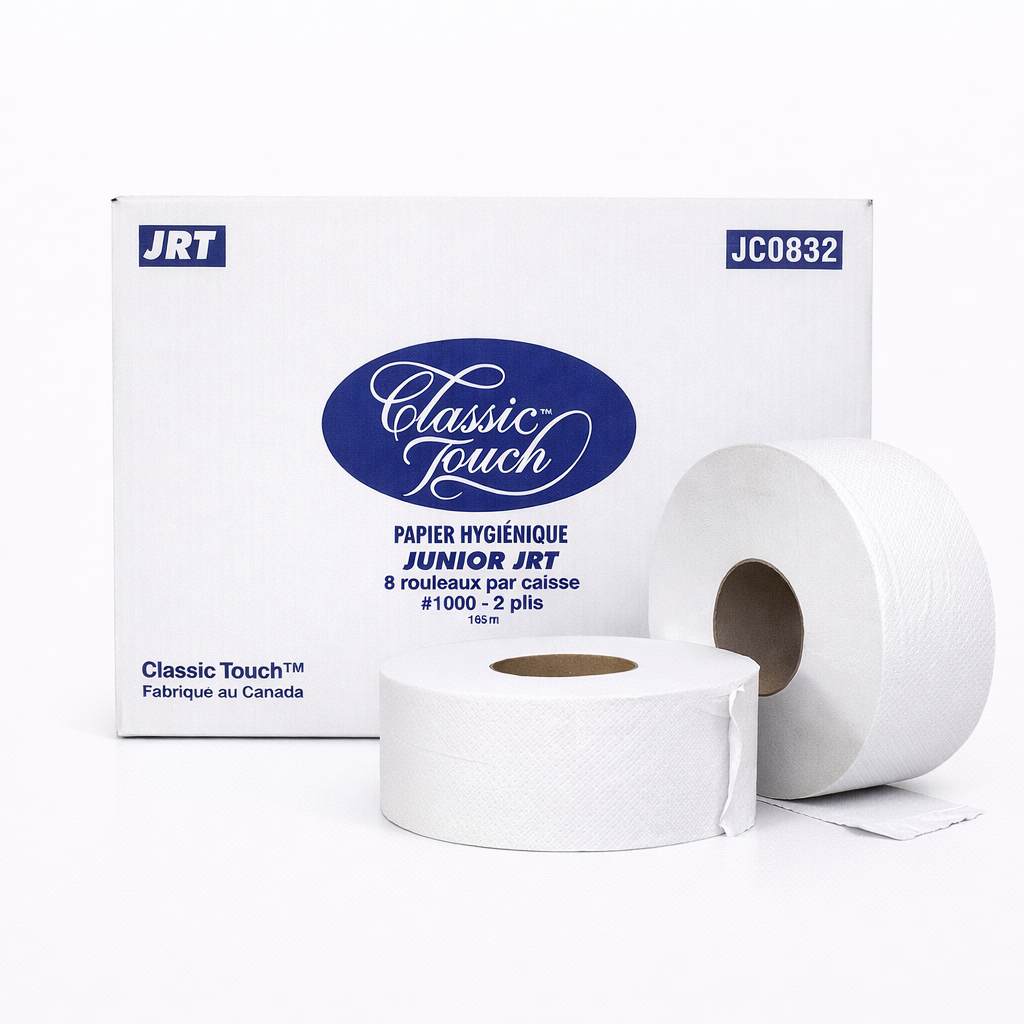 Jumbo Toilet Paper Rolls - JRT Classic Touch (8 Rolls) - JC0832