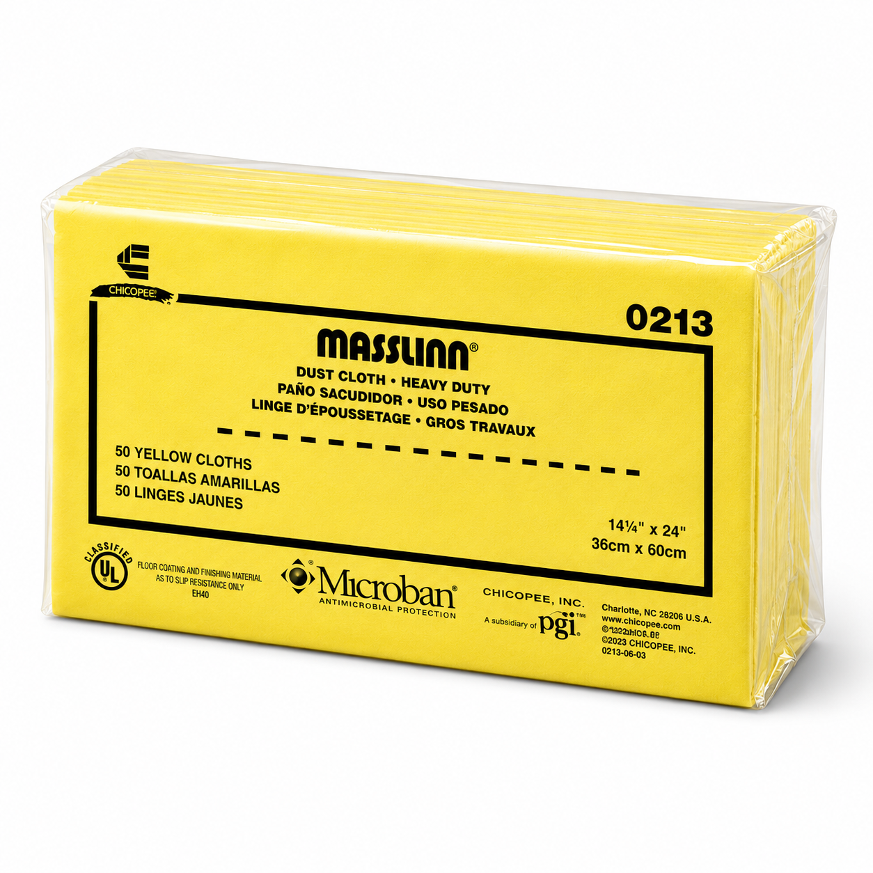 50/Pack - Masslinn Cloth - 16 x 24 - Yellow (Chicopee)