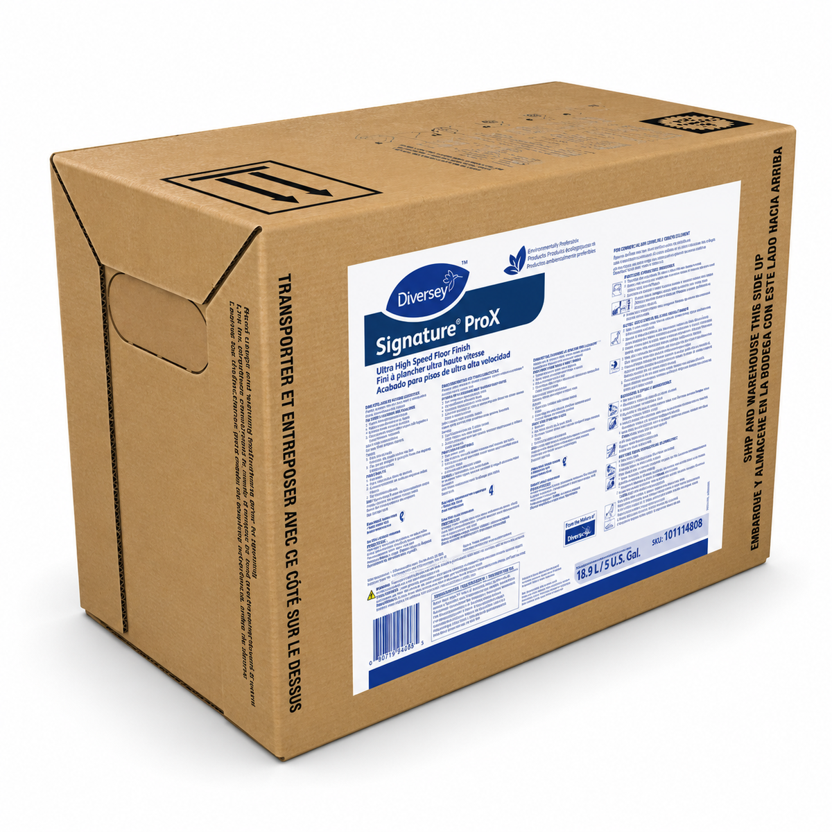 Diversey - Signature ProX UHS Floor Finish – 5 Gallon (18.9 L) – High-Gloss Commercial Floor Finish