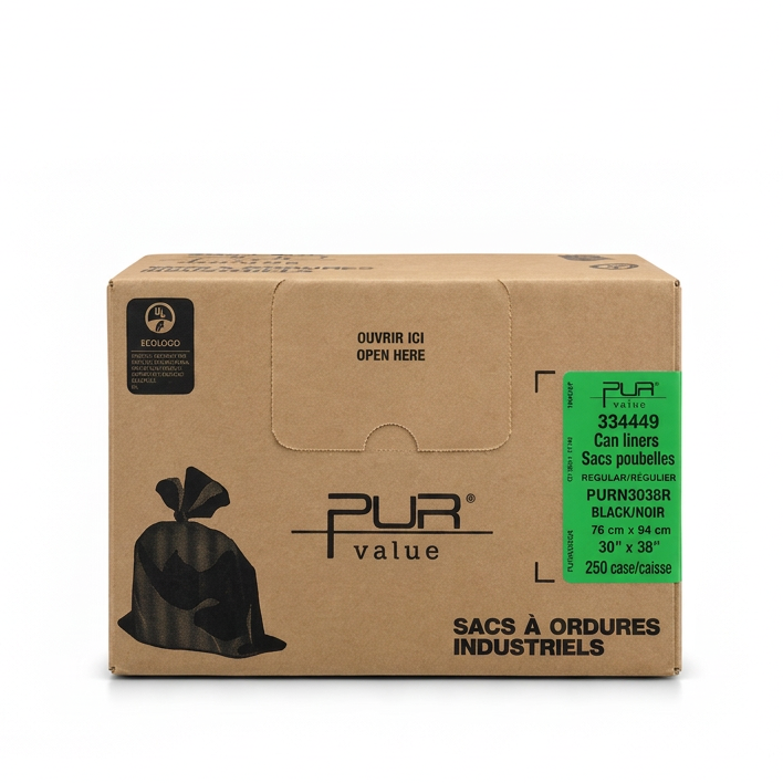 Garbage bags - 30 x 38 (Regular) - Black - 250 per case