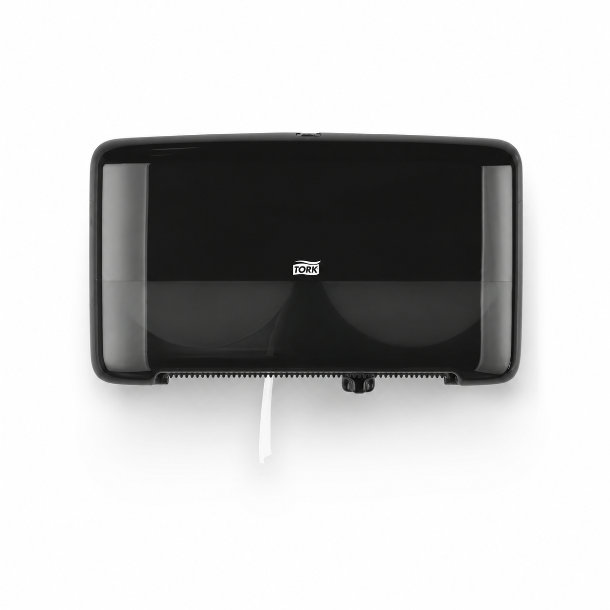 Tork® Mini Jumbo Bath Tissue Dispenser - Plastic, Double Roll, Black - 5555290
