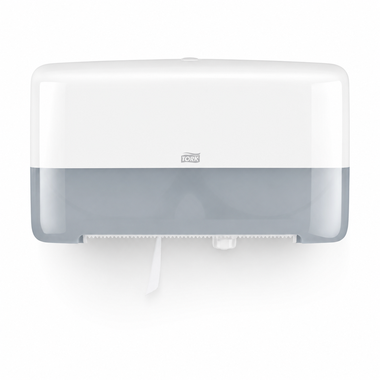 Distributeur de papier toilette Tork® Mini Jumbo - Plastique, double rouleau, blanc - 5555200