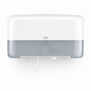 Distributeur de papier toilette Tork® Mini Jumbo - Plastique, double rouleau, blanc - 5555200