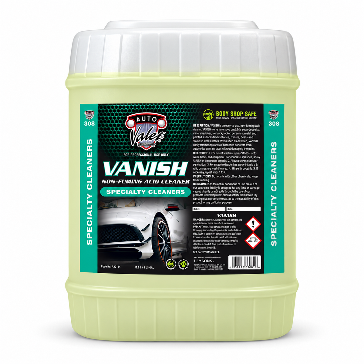 Vanish - Non-Fuming Acid Cleaner 18.9L - Auto Valet