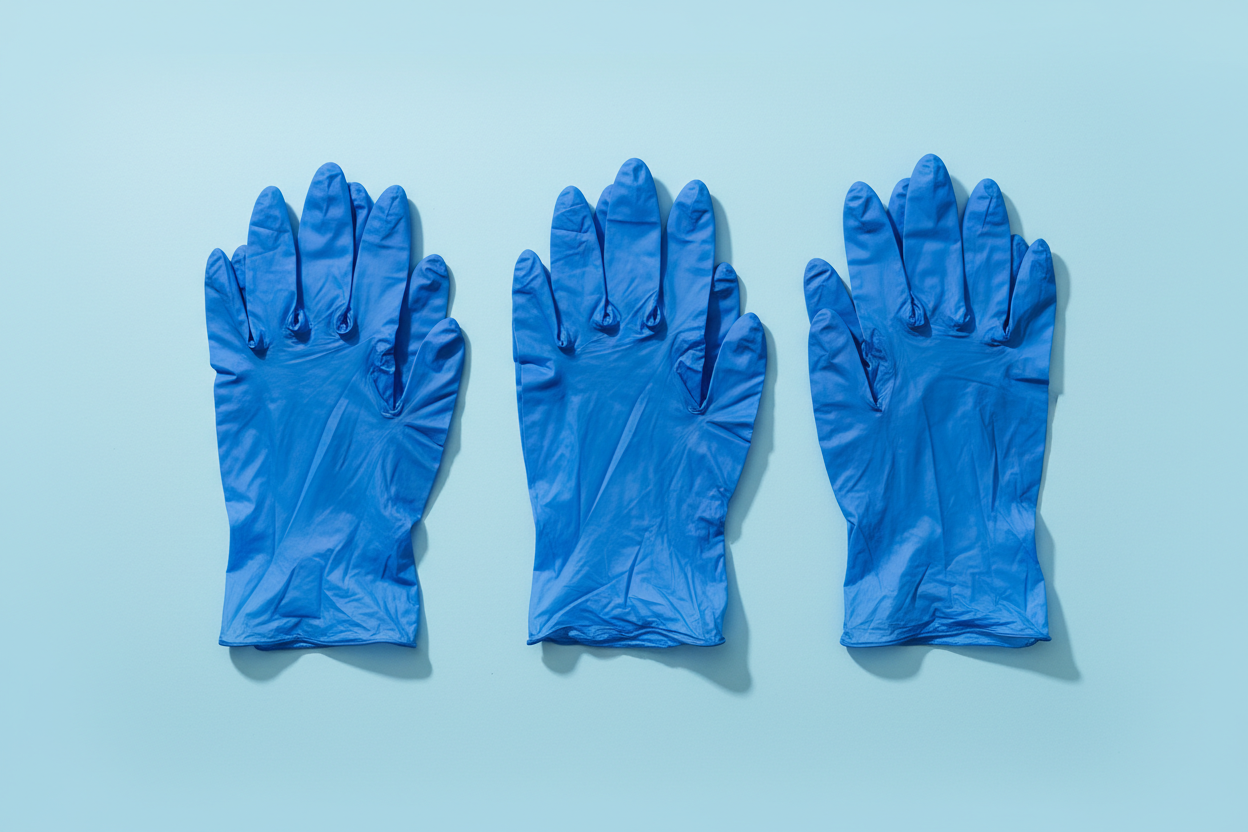 Blue Latex Gloves Marketing Image