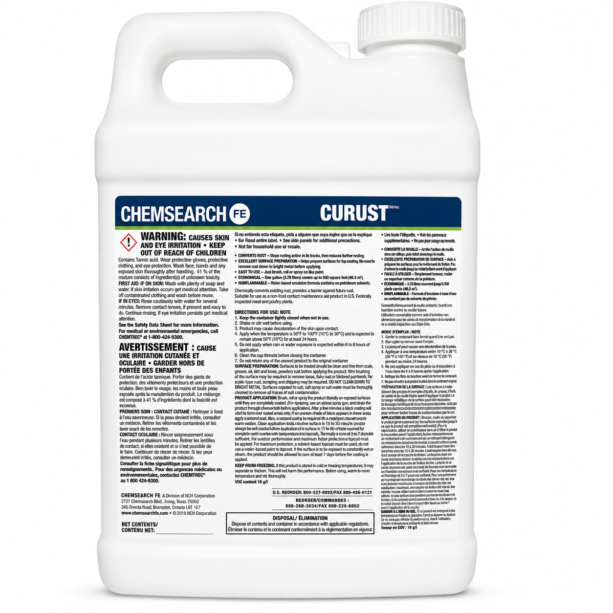 Curust - Chemical Rust Remover - 10L - Chemsearch FE