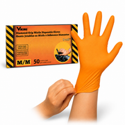 Gants en nitrile, sans poudre, sans latex - 100 par paquet - Black Forte par Viking