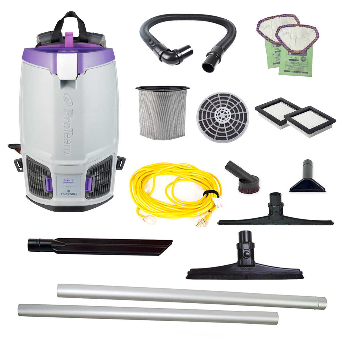 ProTeam - GoFit Super Coach 6 - Dry Backpack Vacuum 6L