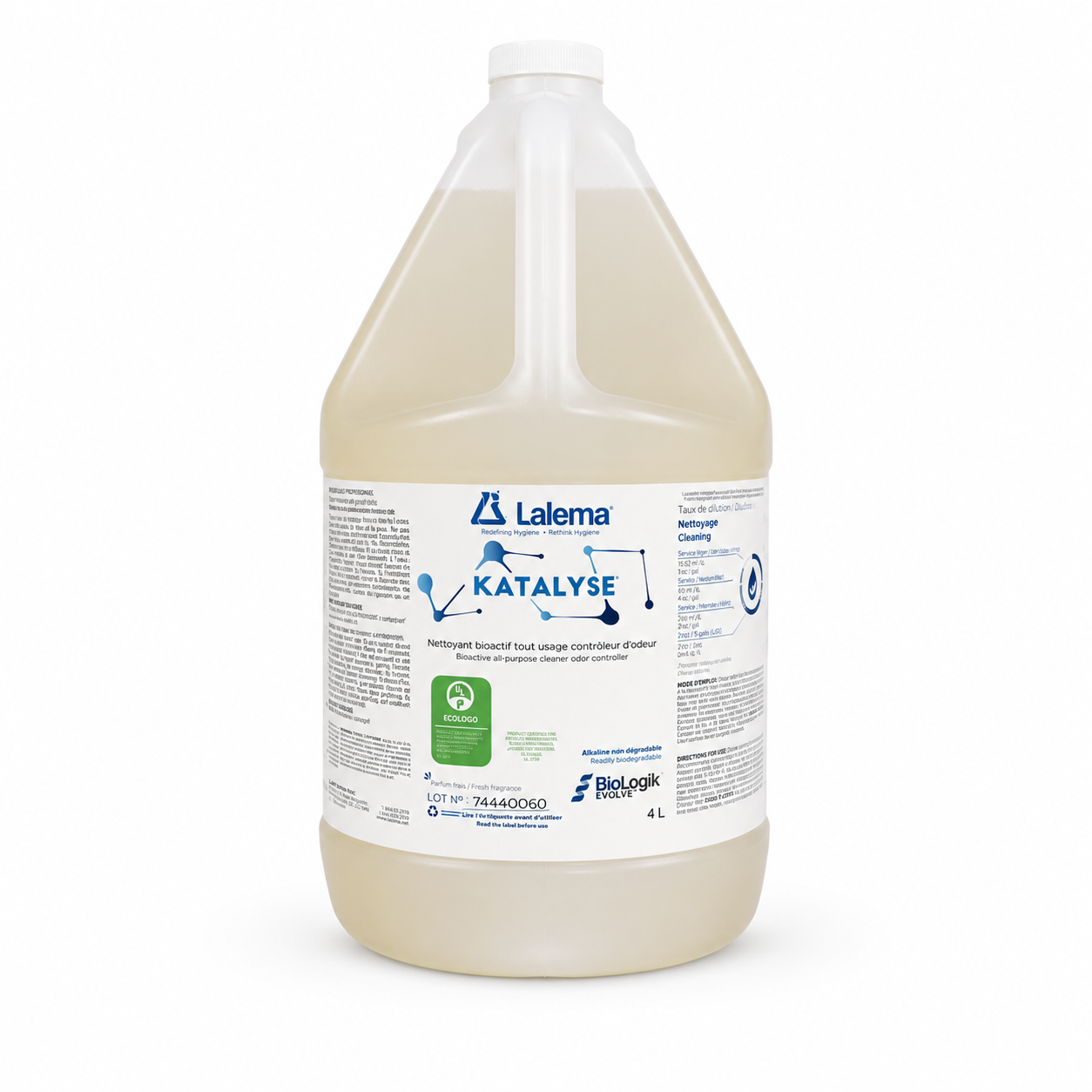 Katalyse - Désodorisant et nettoyant multi-usage bioactif - 4 L