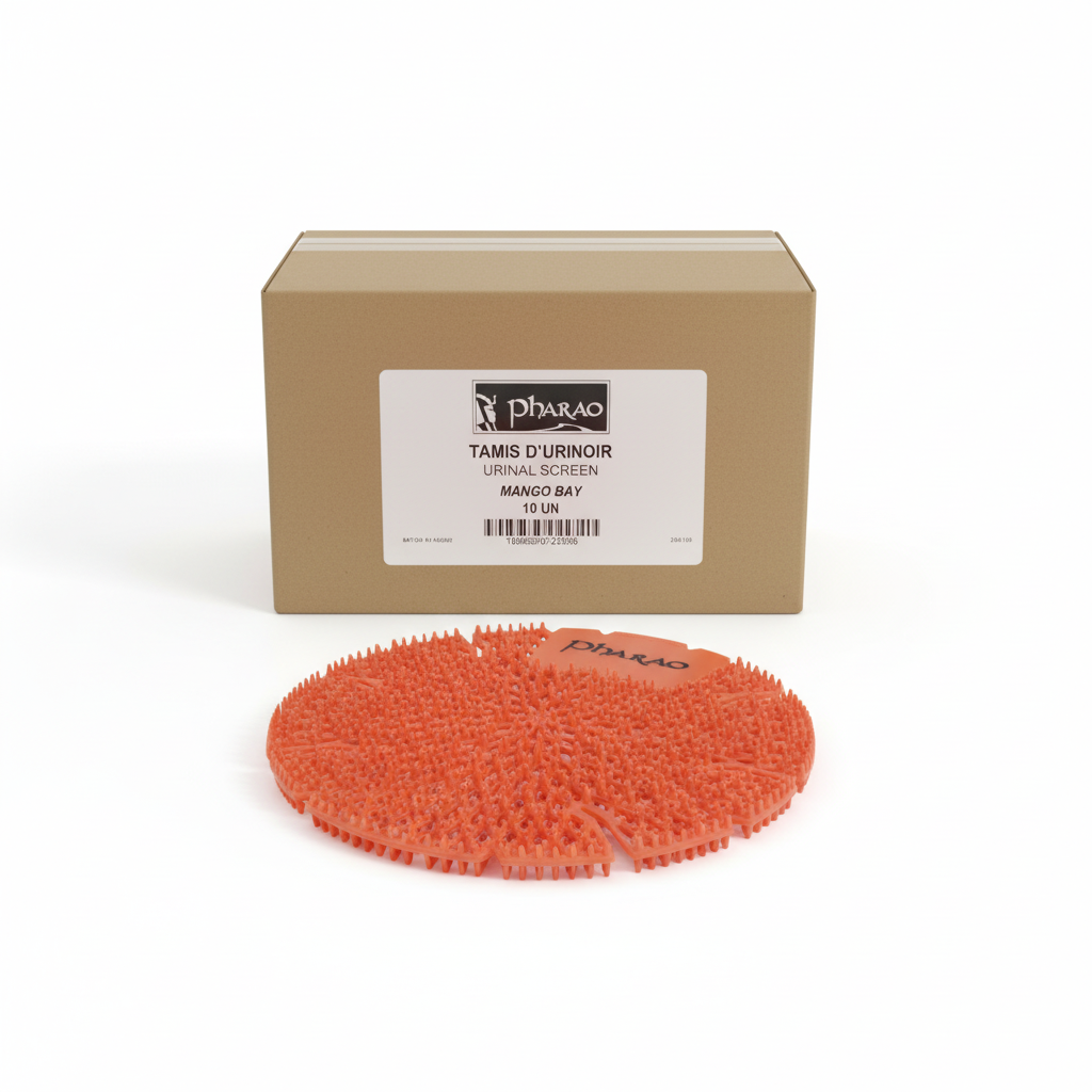 Pharao Mango Bay – Box & Orange-Red Screen, White Background