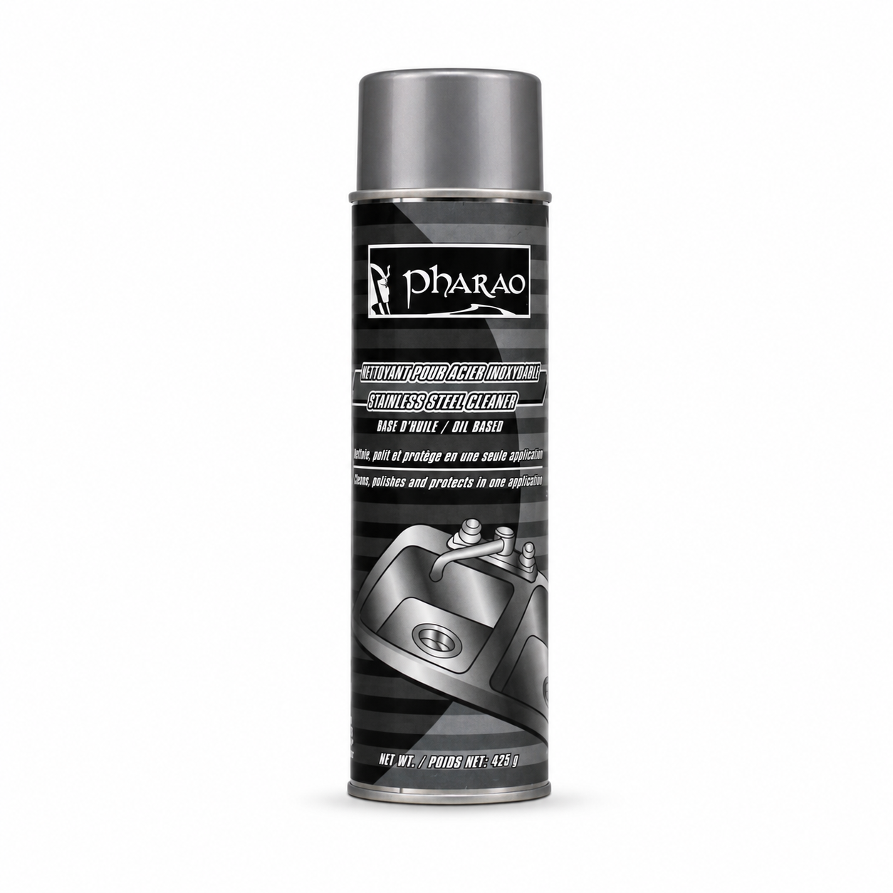 Pharao - Nettoyant Inox, Base Huileuse – 425g