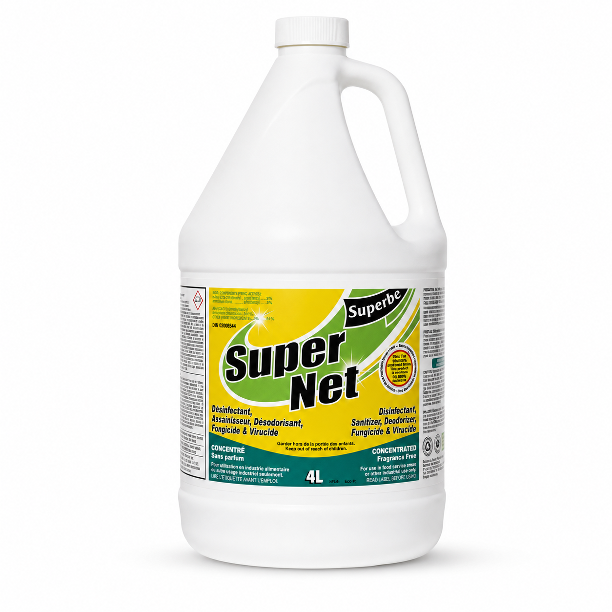 Super Net - Disinfectant, Sanitizer, Deodorizer, Fungicide, Virucide - 4L